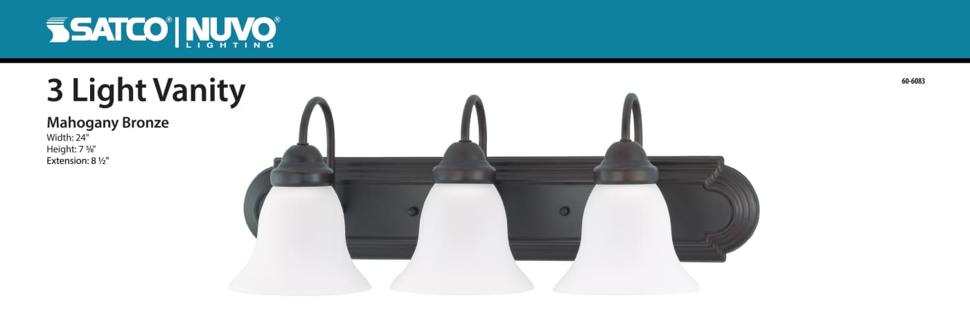 BALLERINA 3 LIGHT 24" VANITY - 60-6083