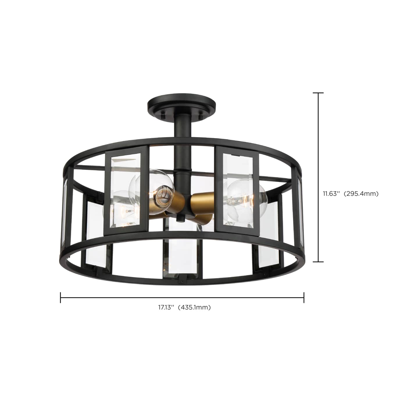 PAYNE 4 LIGHT SEMI-FLUSH - 60-6413