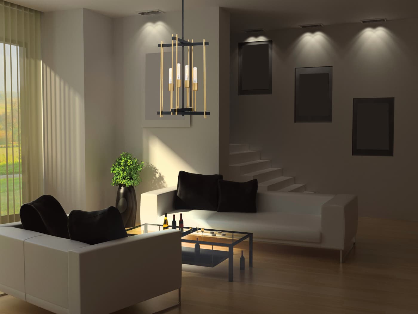 MARION 4 LIGHT PENDANT - 60-6525
