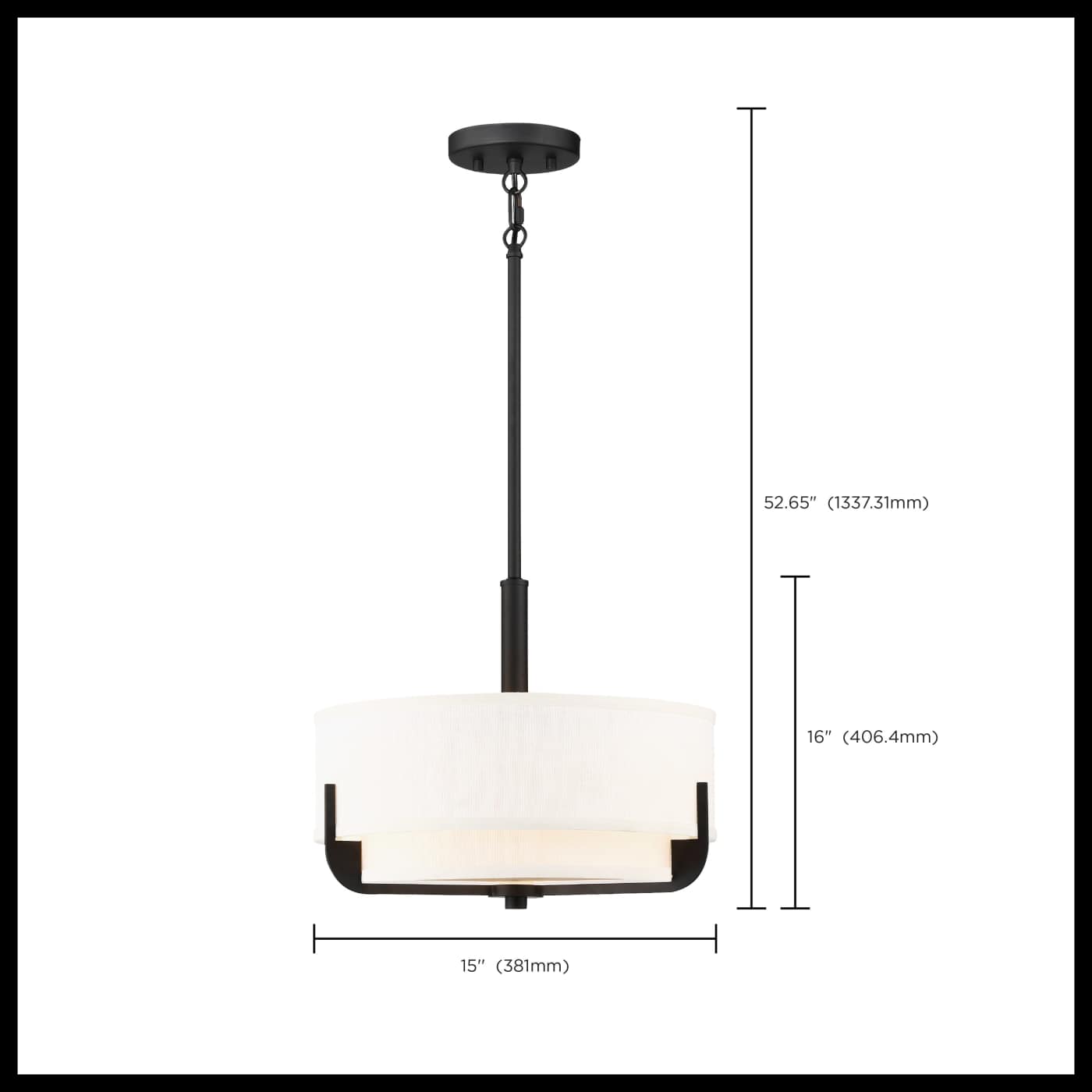 FRANKIE 3 LIGHT 14 IN PENDANT - 60-6543