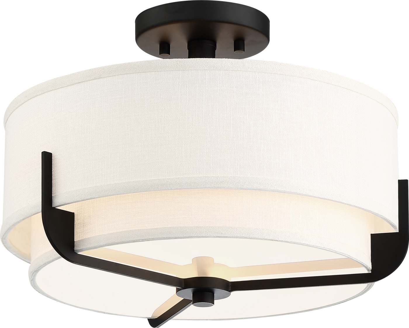 FRANKIE 3 LIGHT SEMI FLUSH - 60-6545