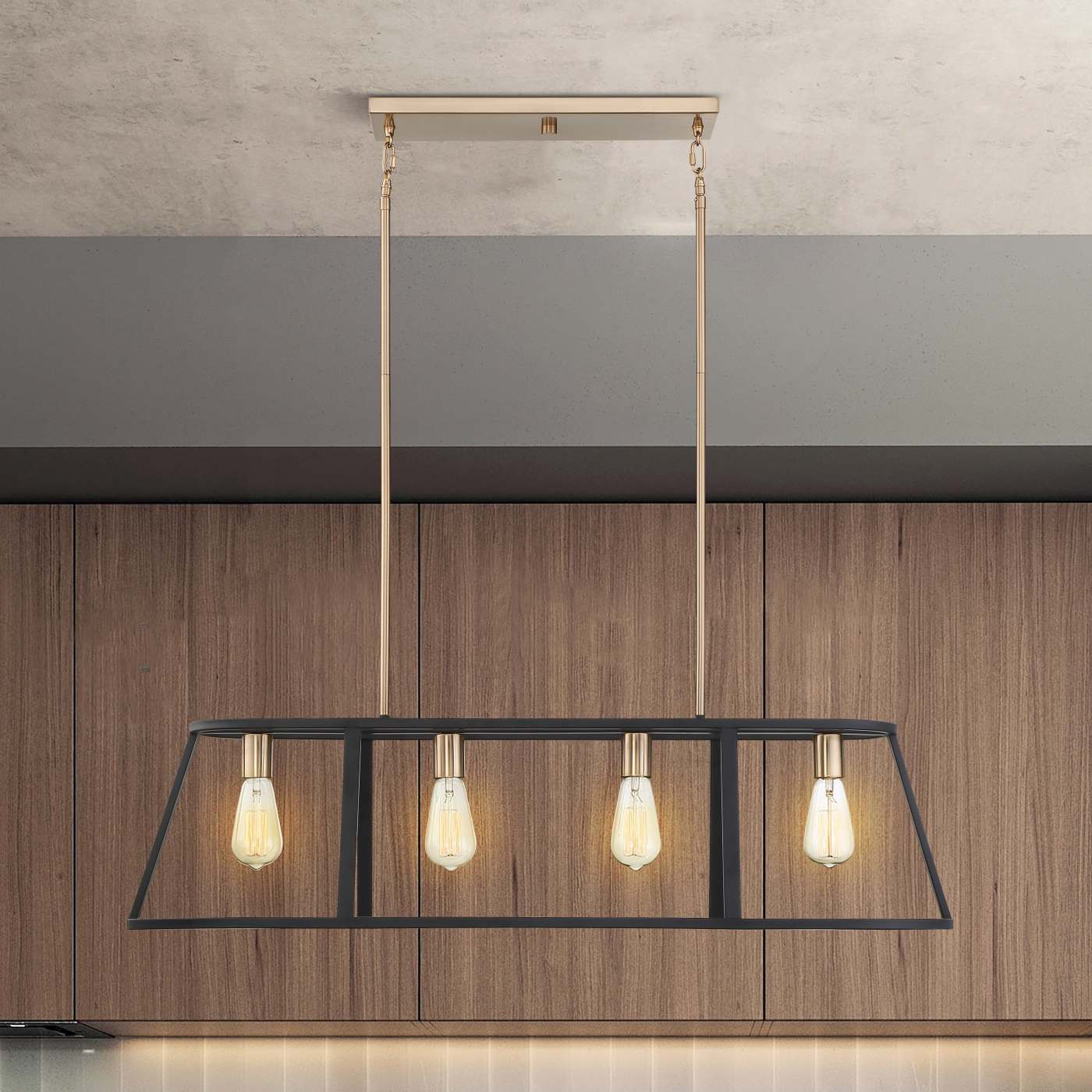 CHASSIS 4 LIGHT ISLAND PENDANT - 60-6644