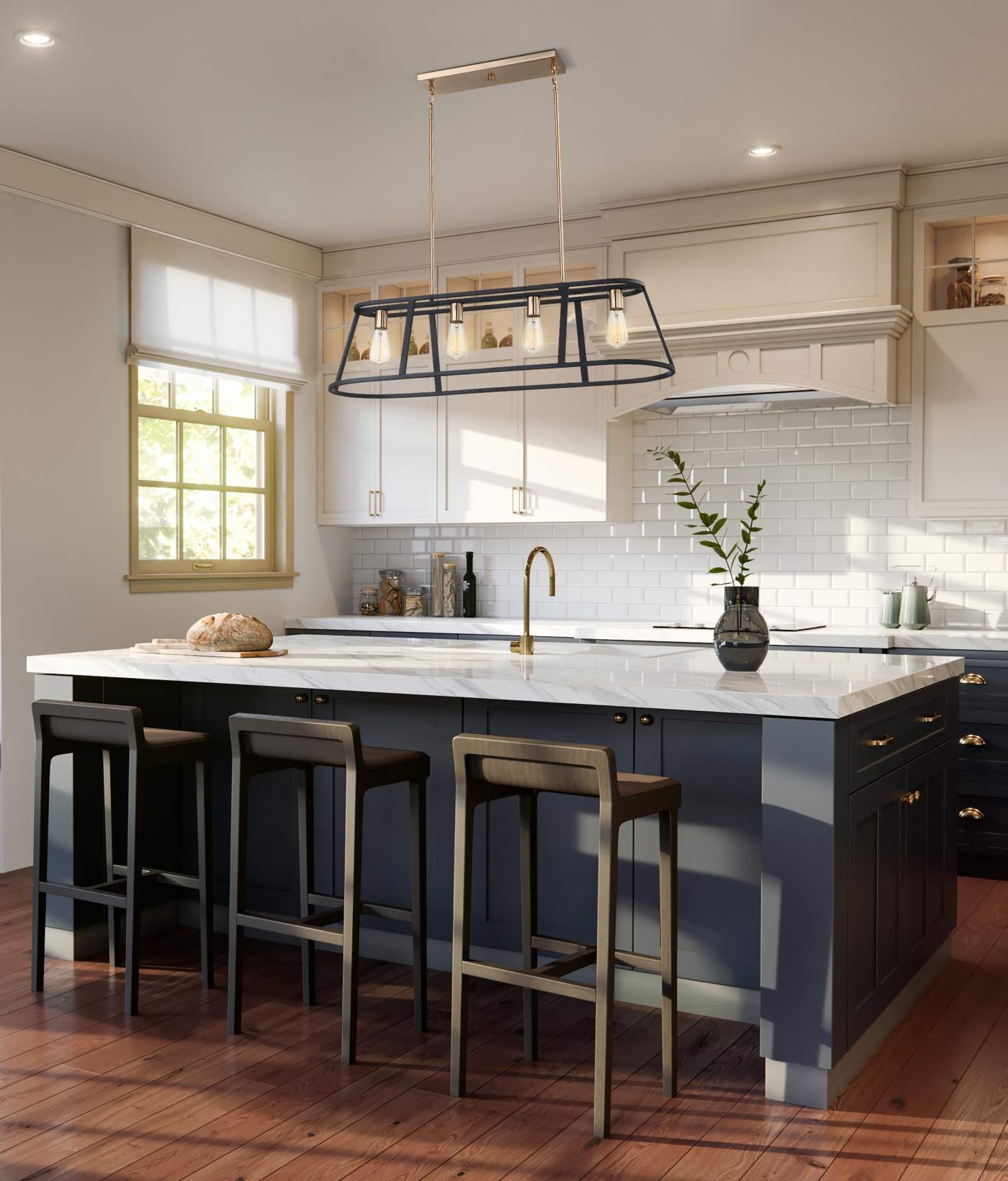 CHASSIS 4 LIGHT ISLAND PENDANT - 60-6644