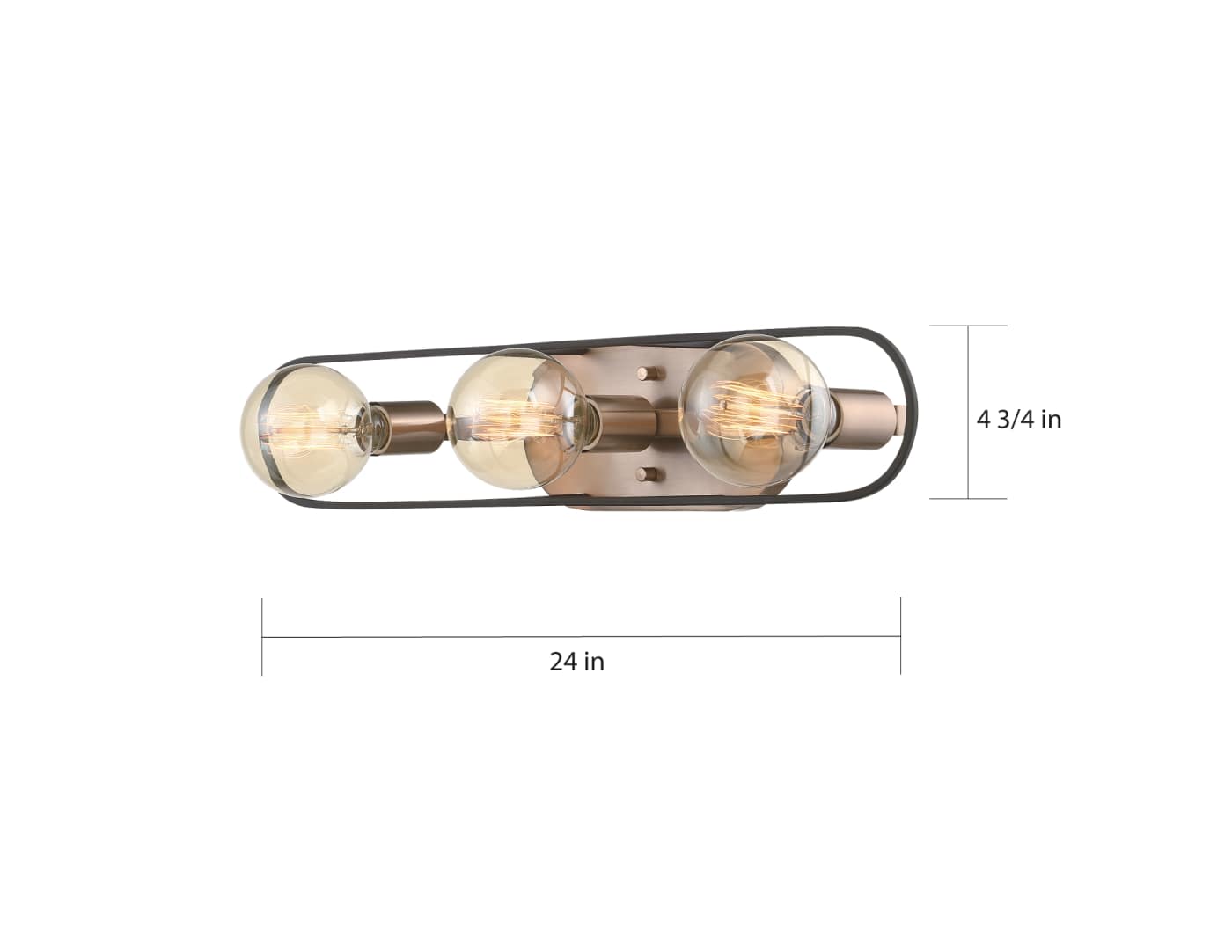 CHASSIS 3 LIGHT VANITY - 60-6653