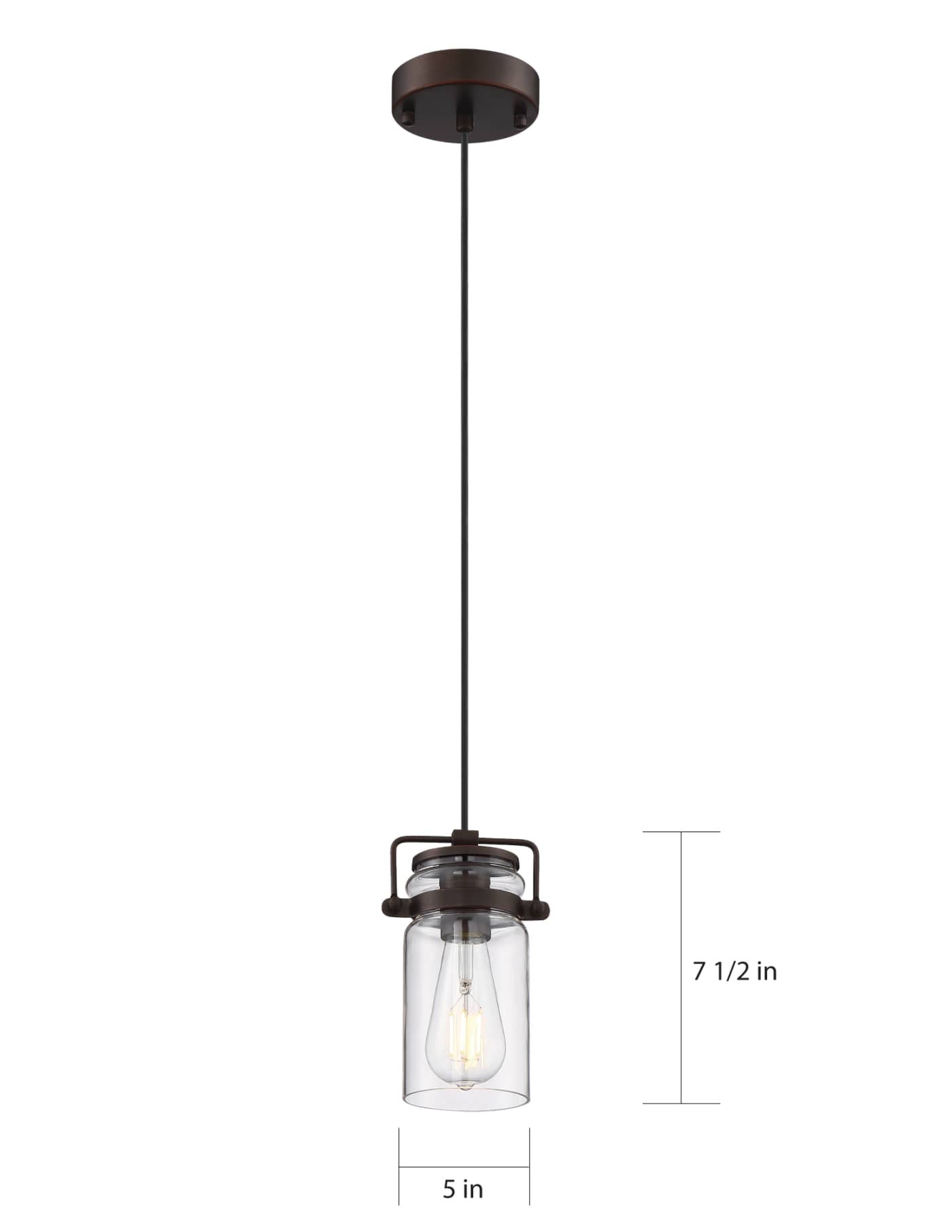 ANTEBELLUM 1 LT MINI PENDANT - 60-6731