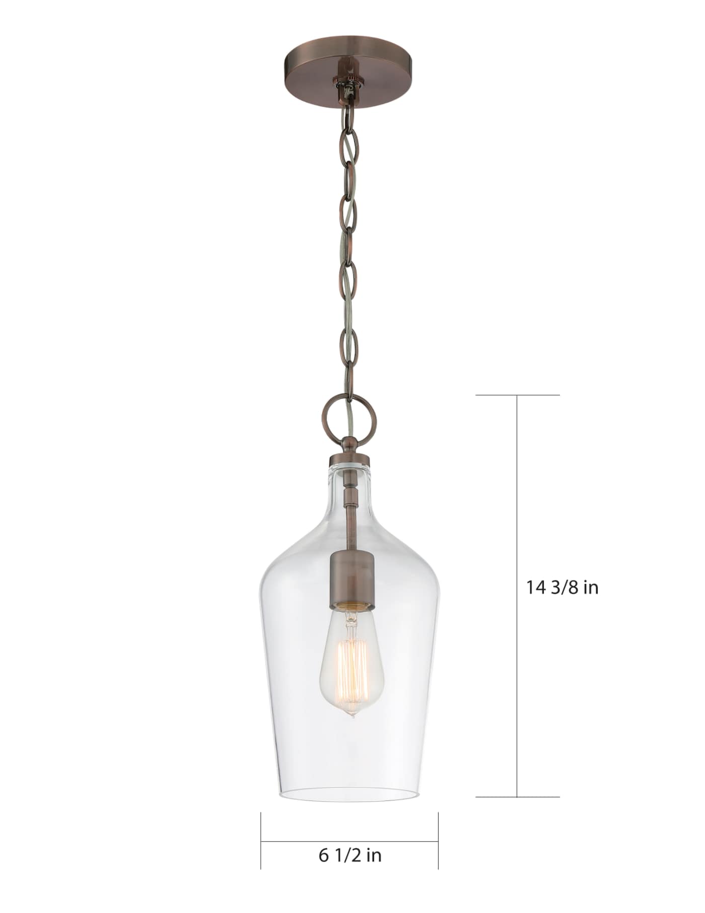 HARTLEY 1 LIGHT PENDANT - 60-6748
