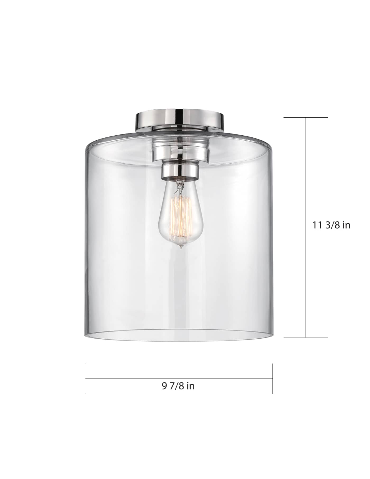 CHANTECLEER 1 LIGHT SEMI FLUSH - 60-6778