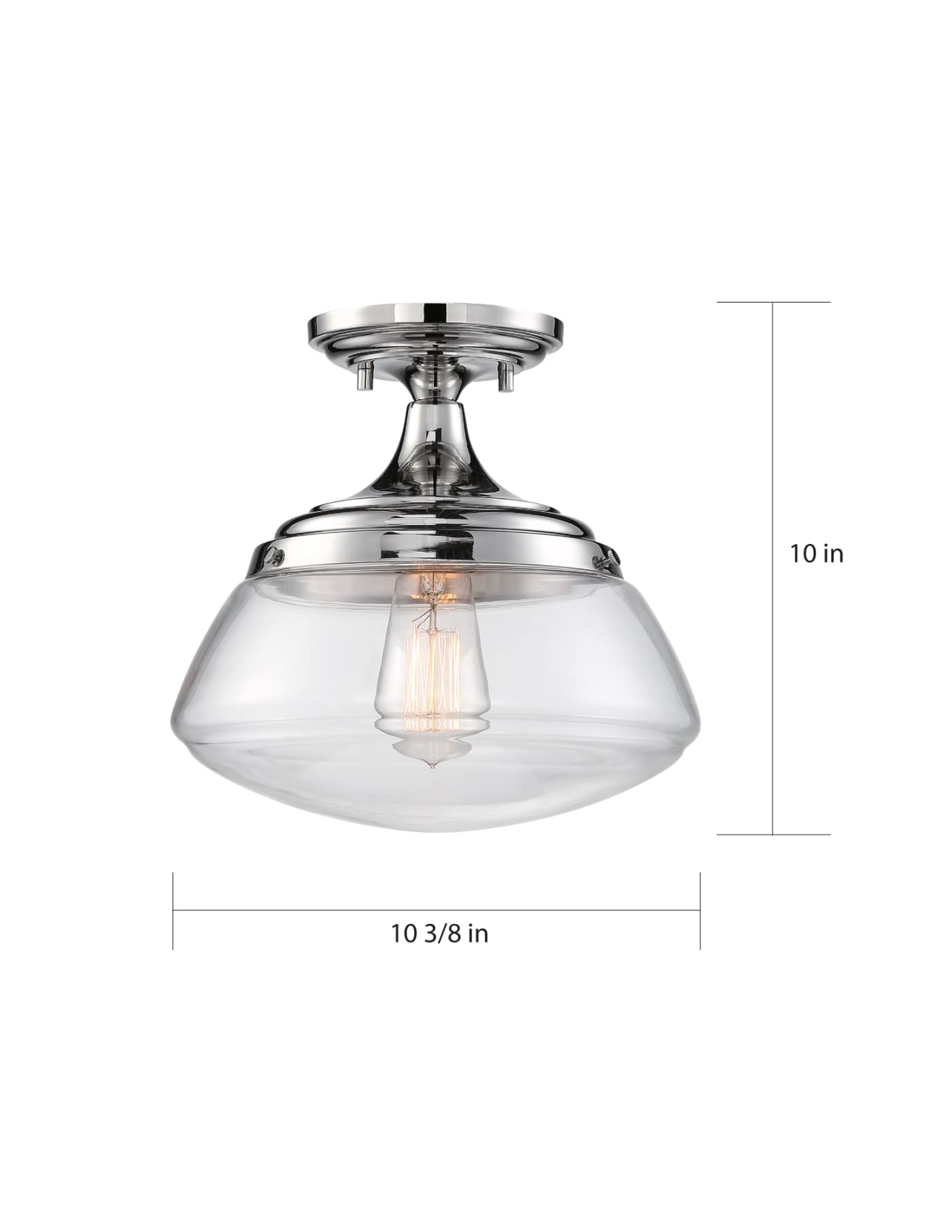 KEW 1 LIGHT SEMI FLUSH - 60-6798