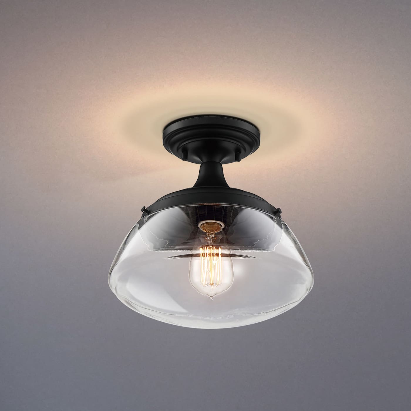 KEW 1 LIGHT SEMI FLUSH - 60-6799