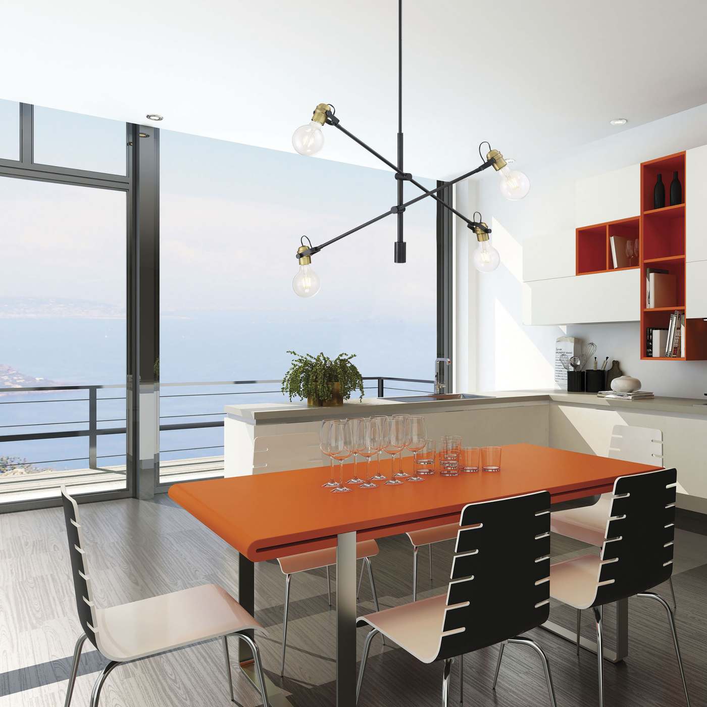 MANTRA 4 LIGHT PENDANT - 60-6990