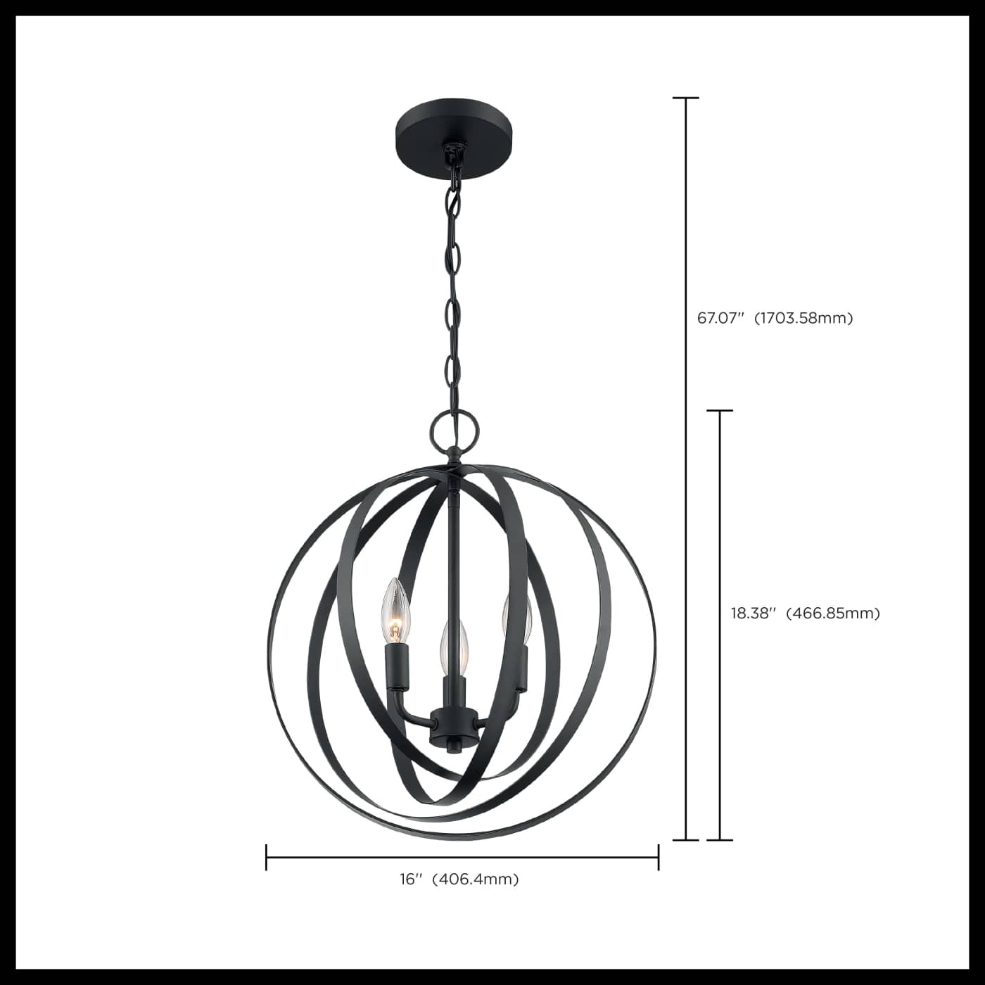 PENDLETON 3LT PENDANT - 60-7067