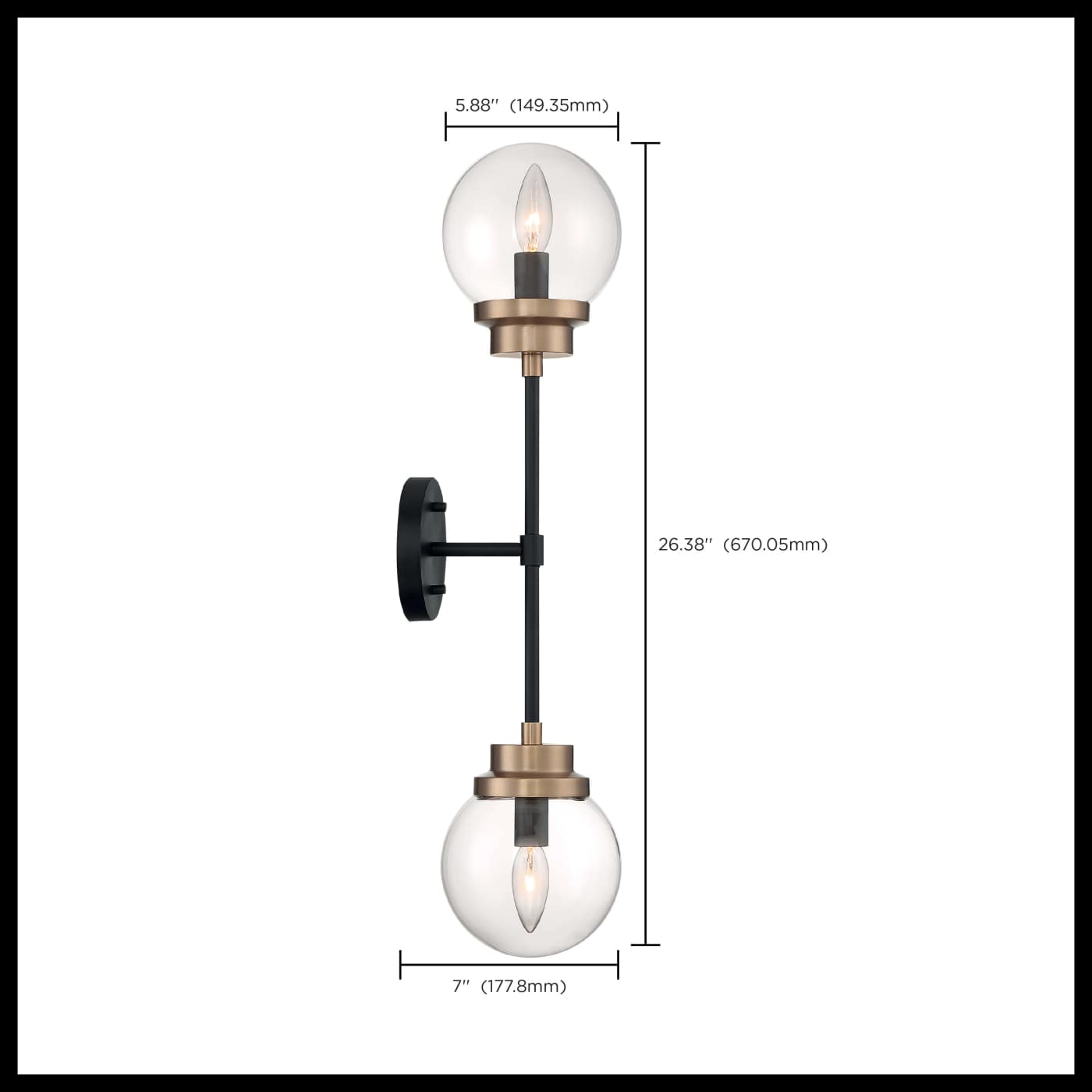 AXIS 2 LIGHT WALL SCONCE - 60-7122