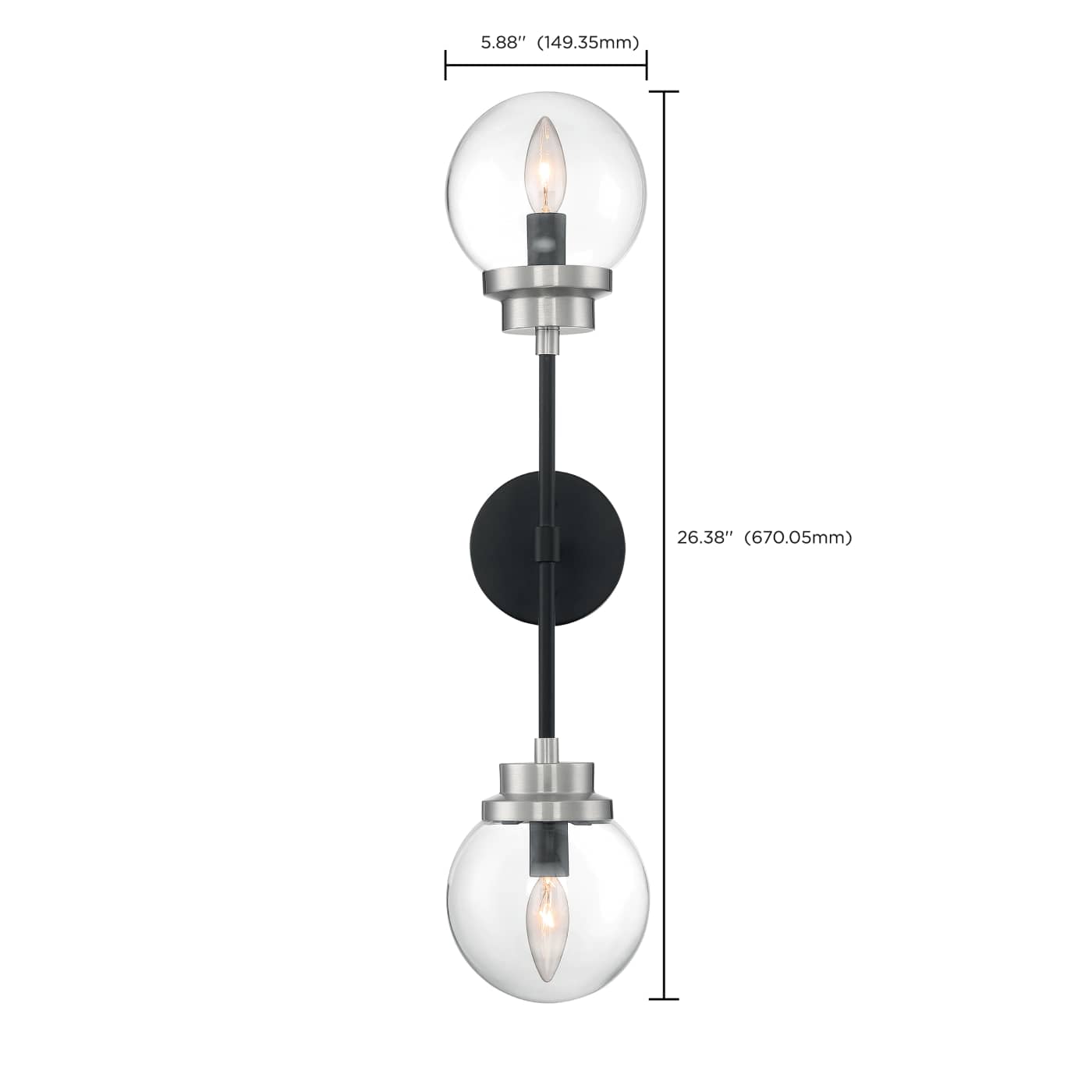 AXIS 2 LIGHT WALL SCONCE - 60-7132