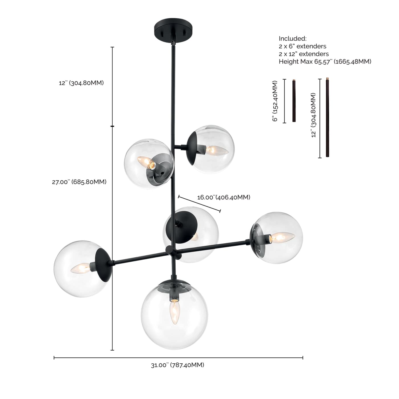 SKY 6 LIGHT PENDANT - 60-7135