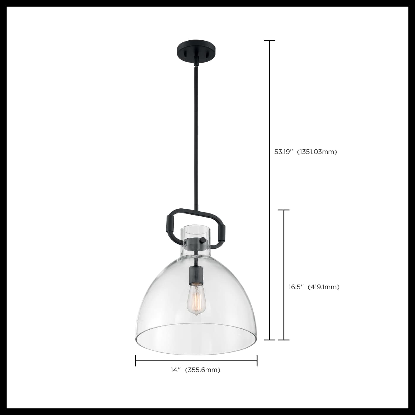 TERESA 1 LT BELL PENDANT - 60-7152
