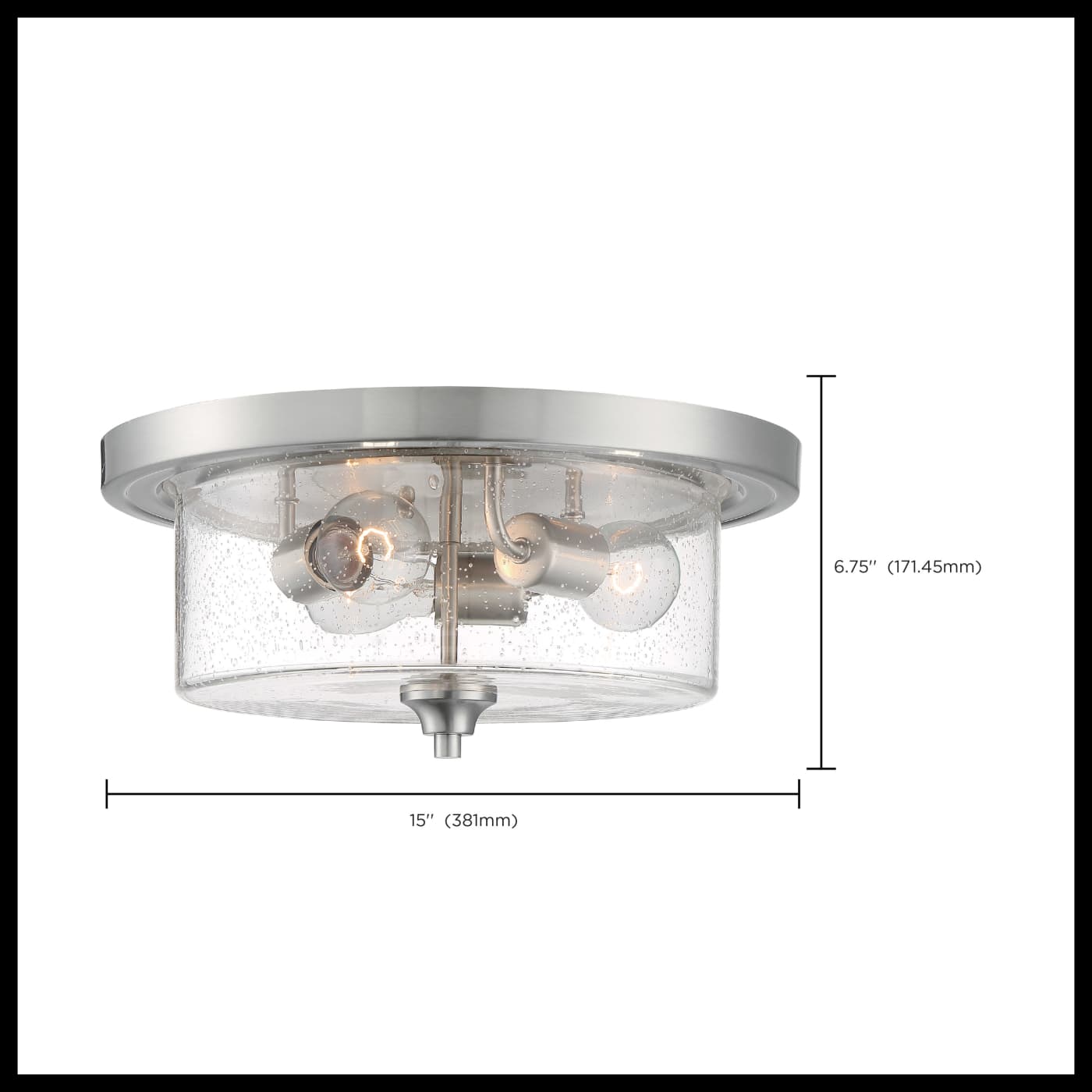 BRANSEL 3 LIGHT FLUSH MOUNT - 60-7191