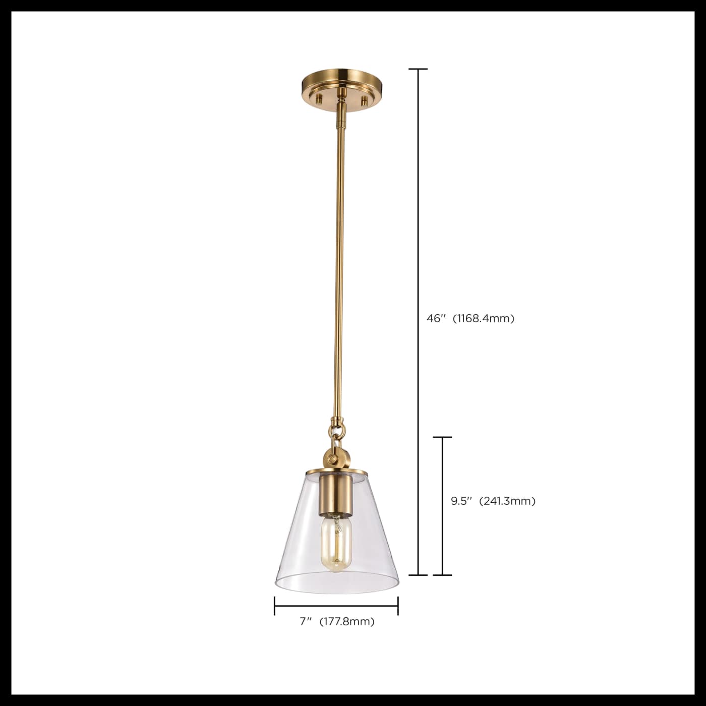 DOVER 1 LIGHT SMALL PENDANT - 60-7410