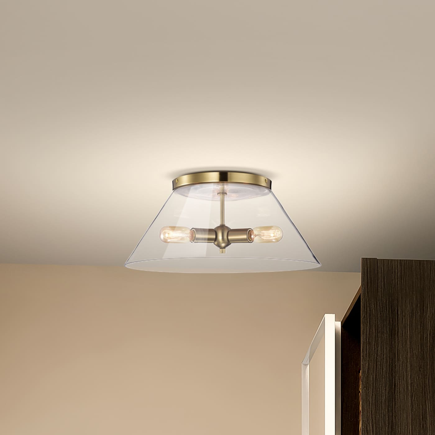 DOVER 3 LIGHT LARGE FLUSH - 60-7422