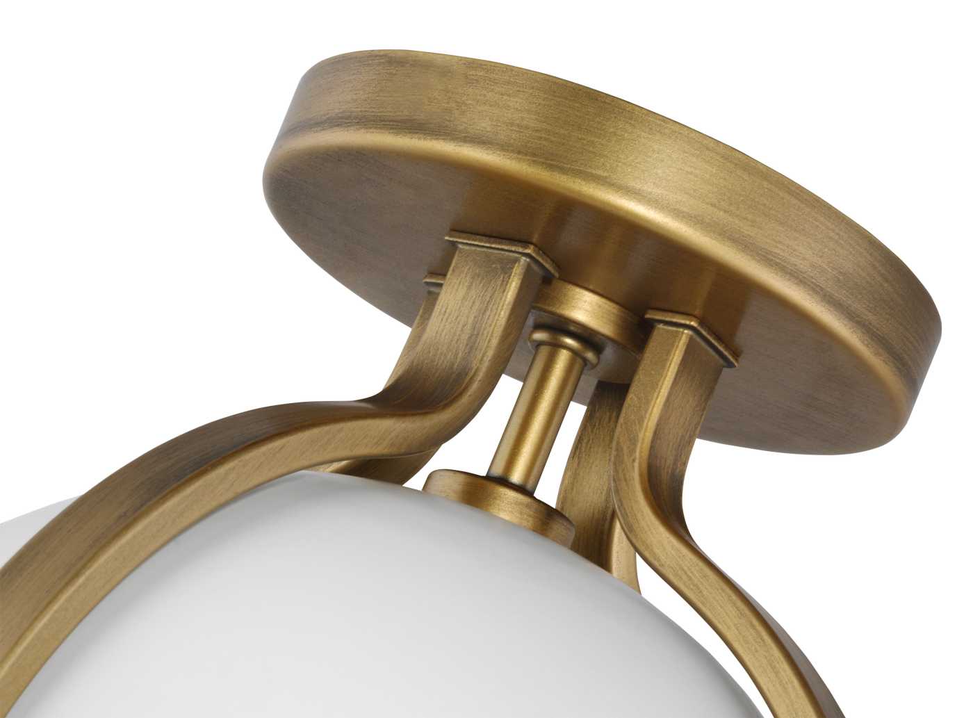 LINCOLN 1LT SEMI FLUSH WHITE - 60-7663