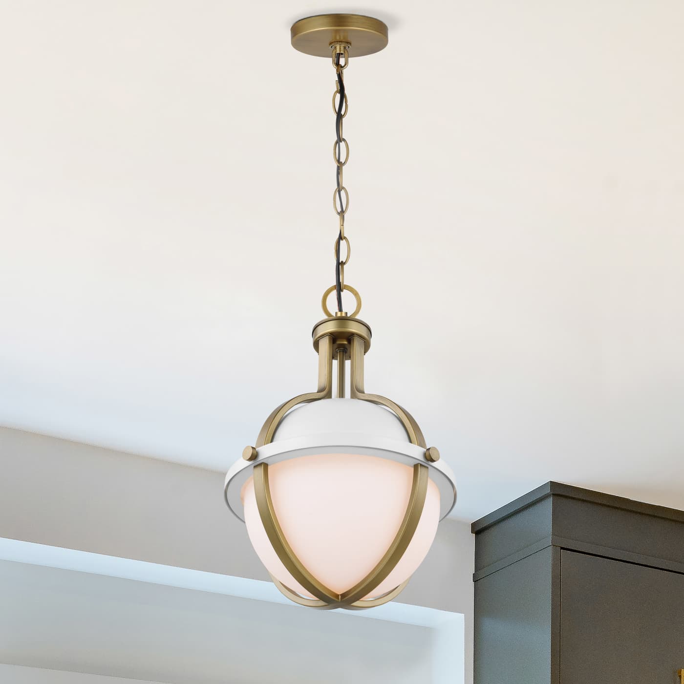 LINCOLN 1LT MED PEND WHITE - 60-7664