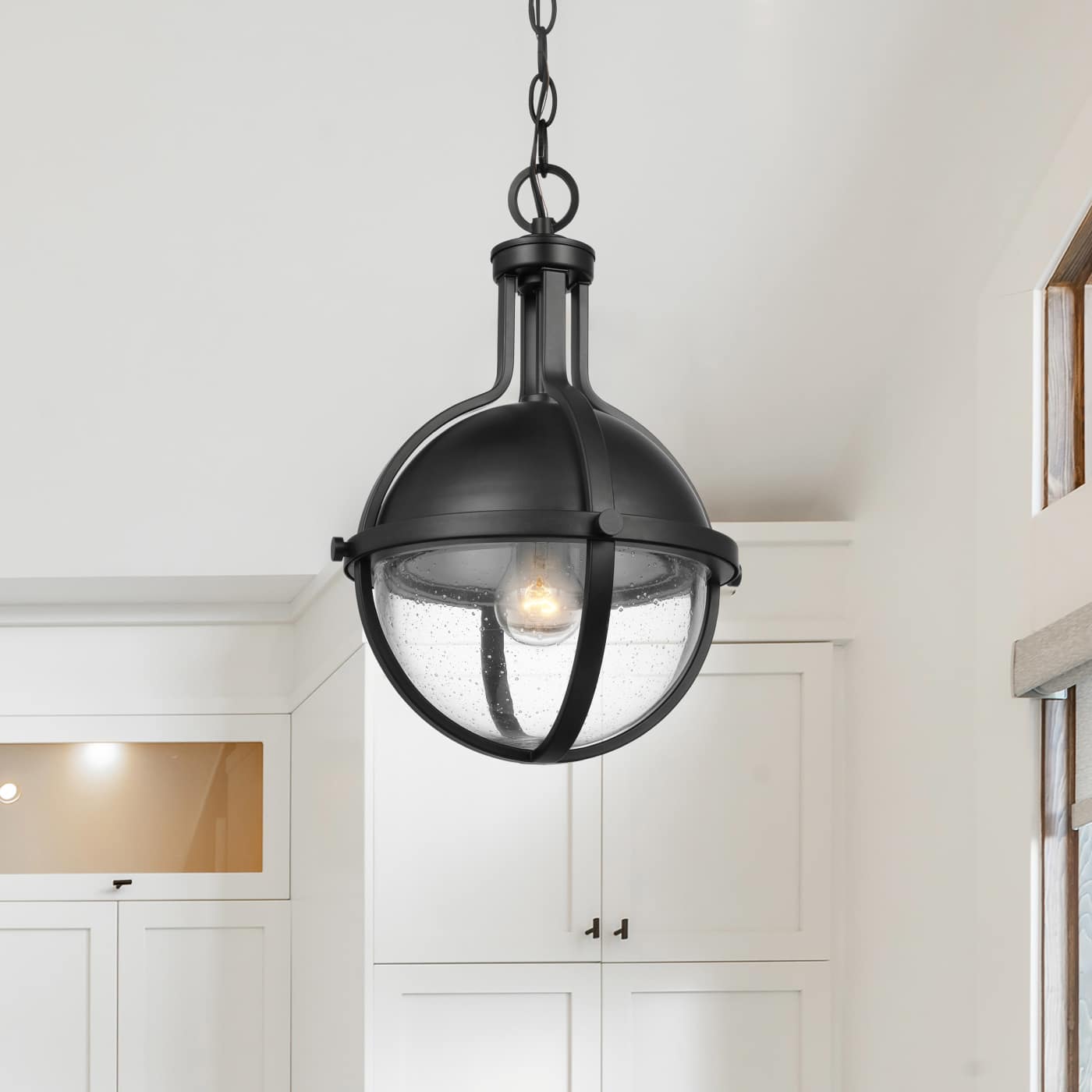 LINCOLN 1LT MED PEND MATTE BLK - 60-7674