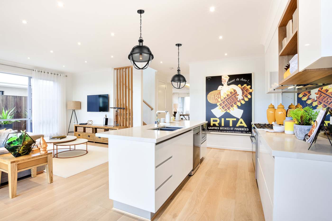 LINCOLN 1LT LG PEND MATTE BLK - 60-7675