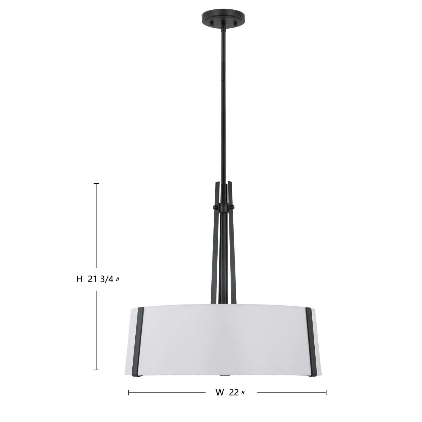 FLYNN 3LT PENDANT BLACK - 60-7678