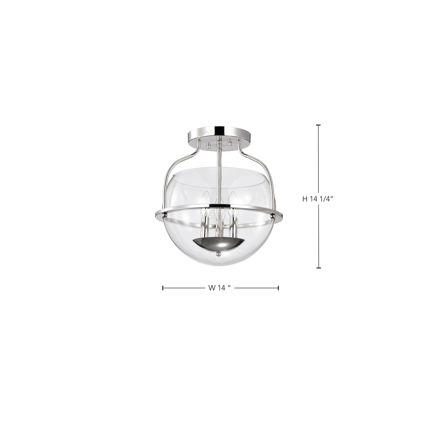 AMADO 3 LIGHT SEMI FLUSH MOUNT - 60-7822