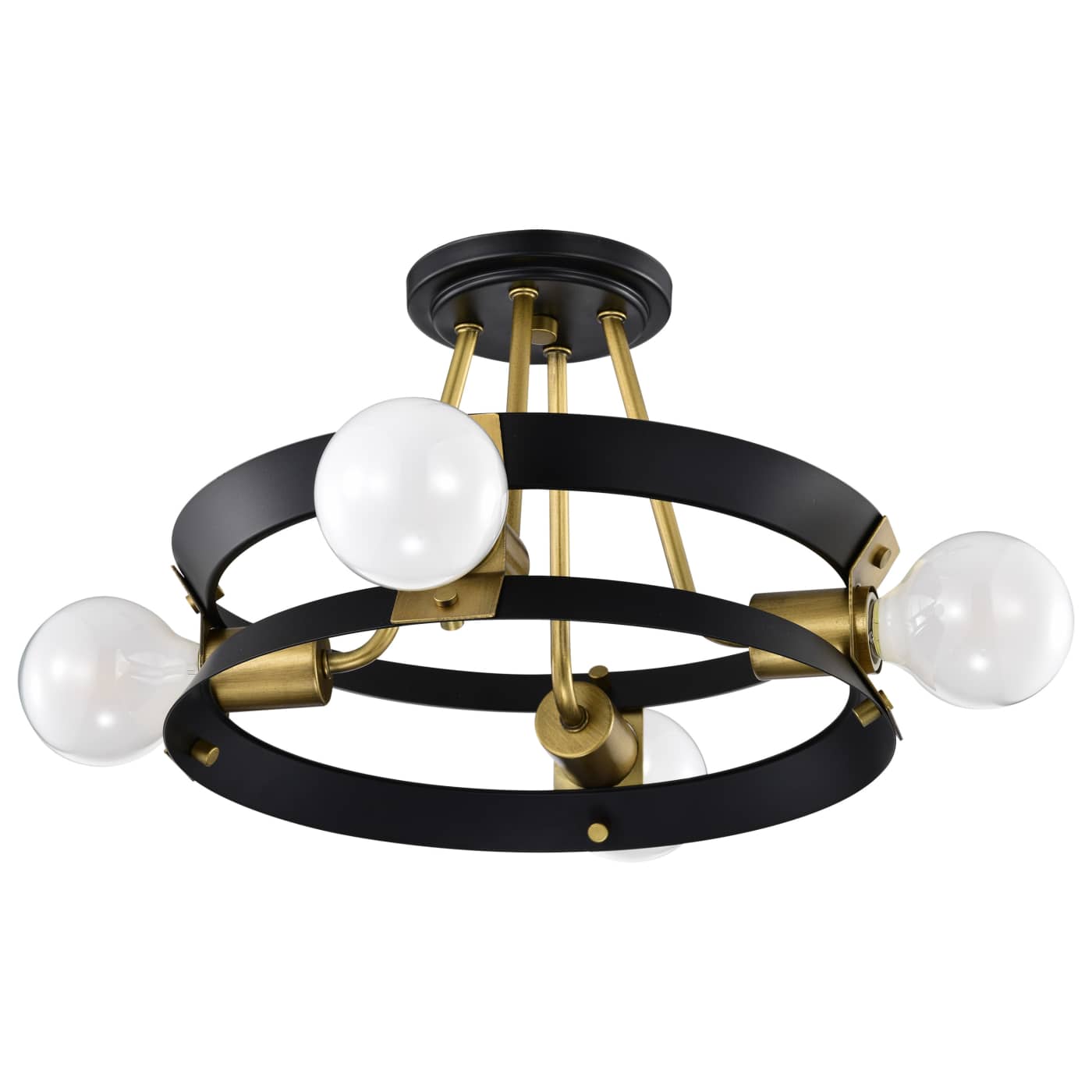 MARSDEN 4 LIGHT SEMI FLUSH - 60-7866