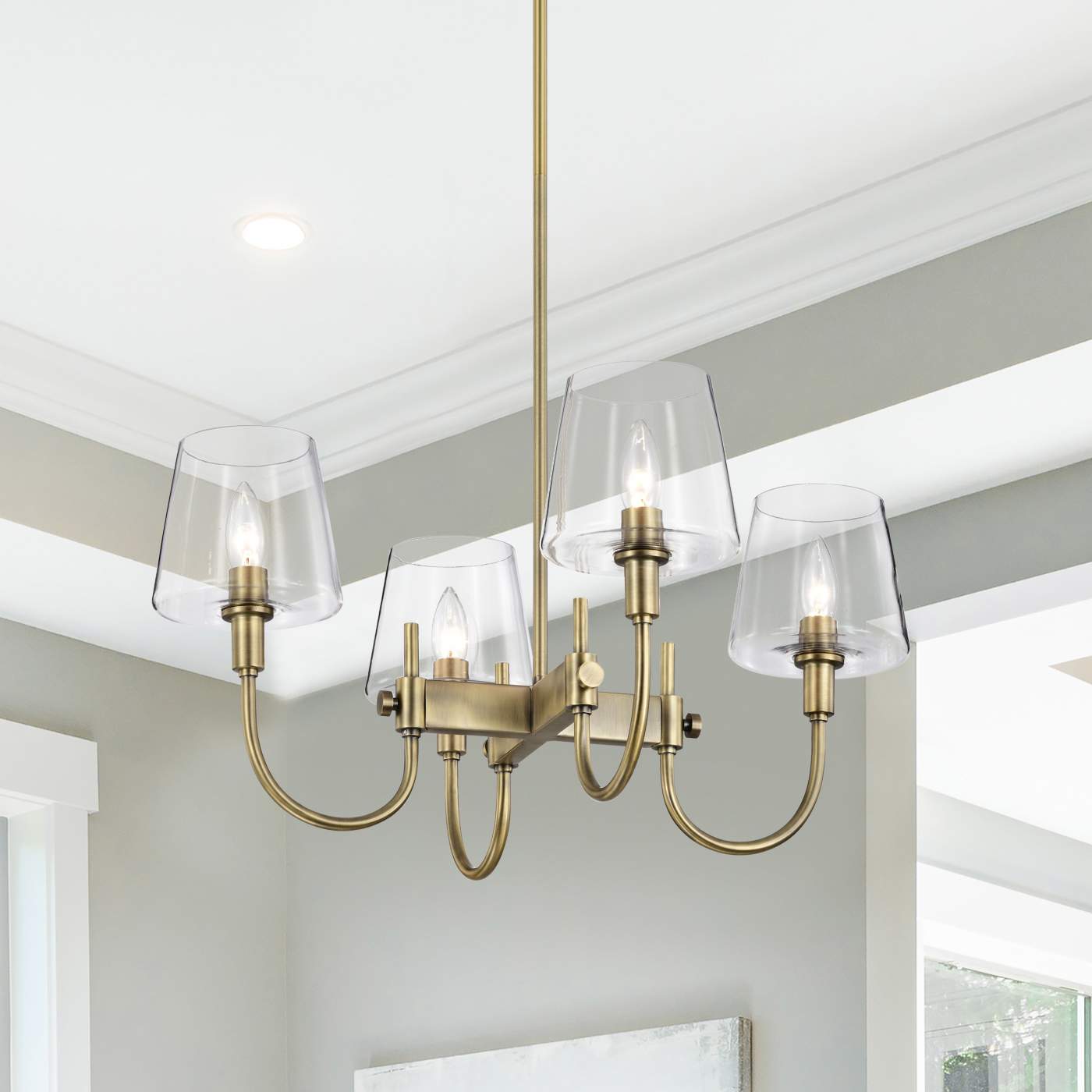 BROOKSIDE 4 LIGHT CHANDELIER - 60-7885