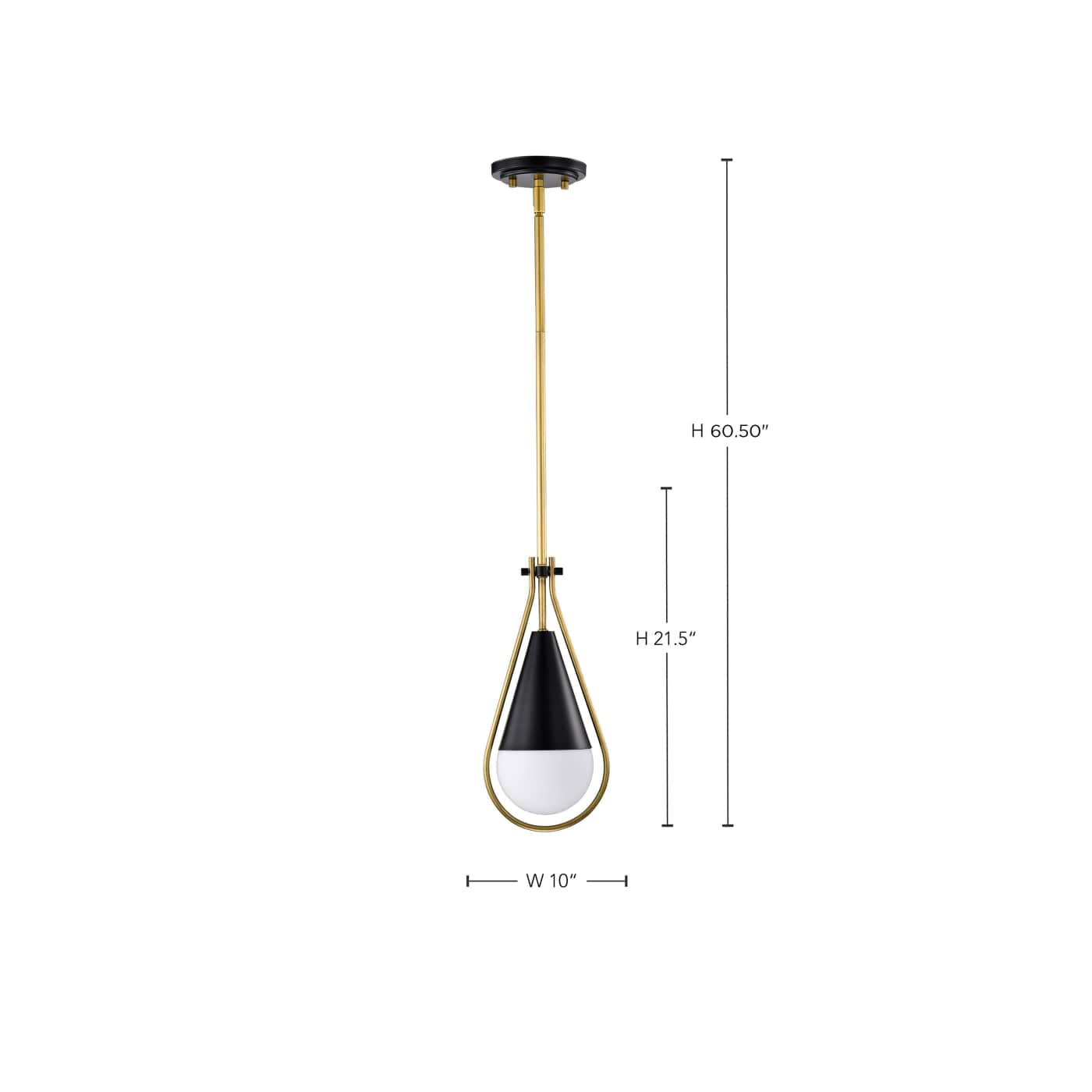 ADMIRAL 1 LIGHT 10" PENDANT - 60-7903