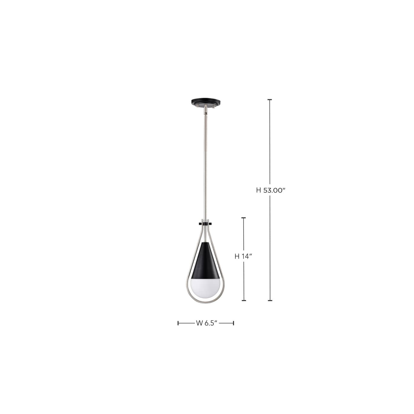 ADMIRAL 1 LIGHT 6" PENDANT - 60-7912