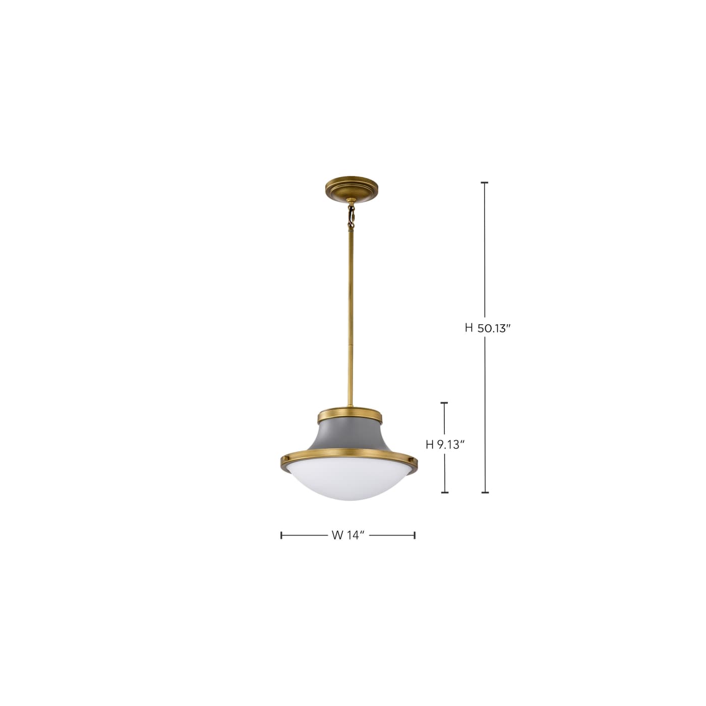 LAFAYETTE 1 LIGHT 14" PENDANT - 60-7917