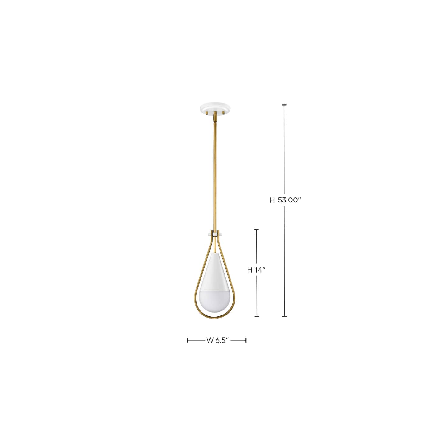 ADMIRAL 1 LIGHT 6" PENDANT - 60-7922