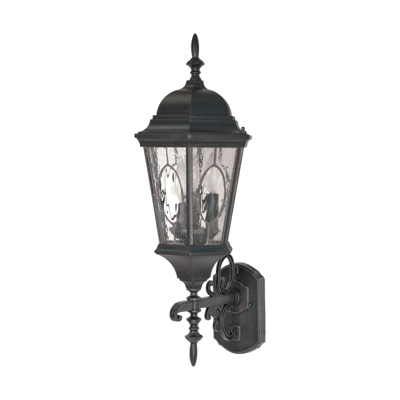 WALL LANTERN FORDHAM TEX BLACK - 60-795
