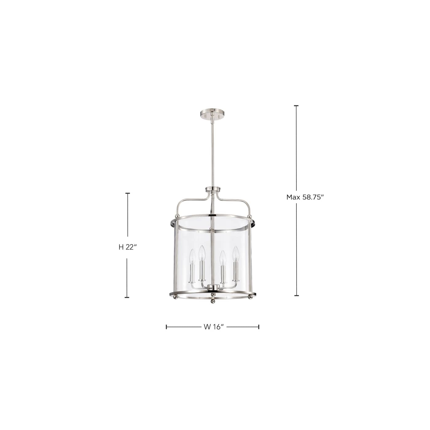 YORKTOWN 4LT PENDANT - 60-7956