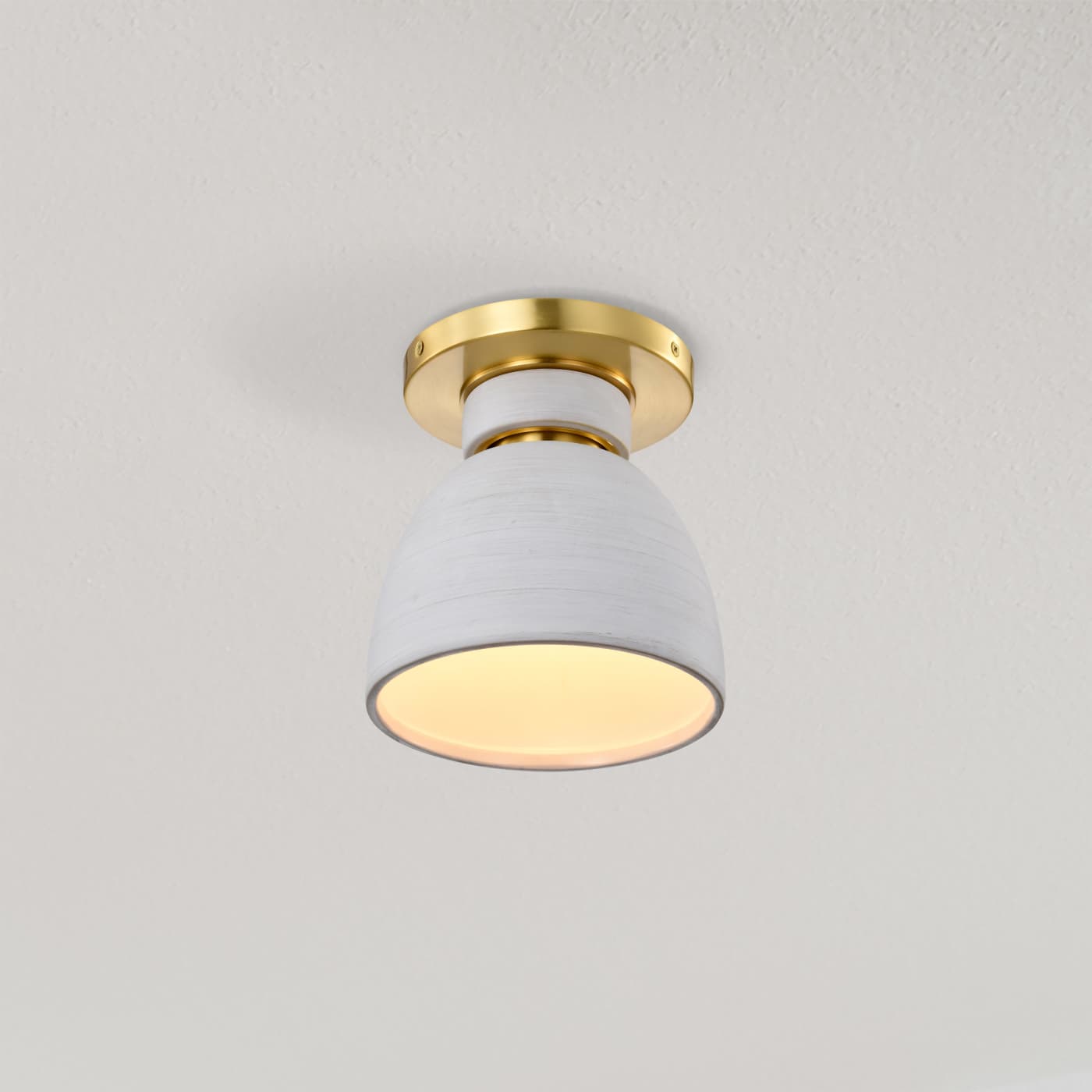 COLLINS 8" CERAMIC FLUSH MOUNT - 60-8001