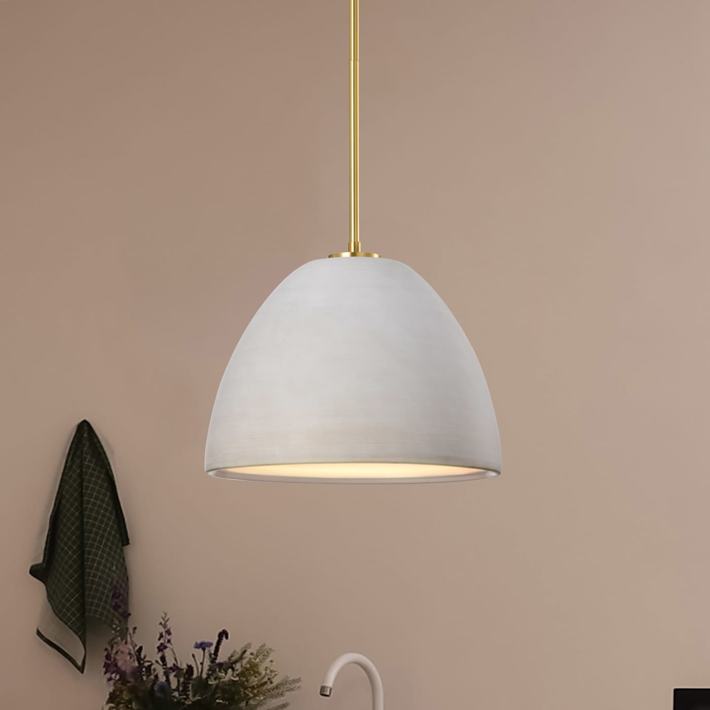 COLLINS 14" CERAMIC PENDANT - 60-8003
