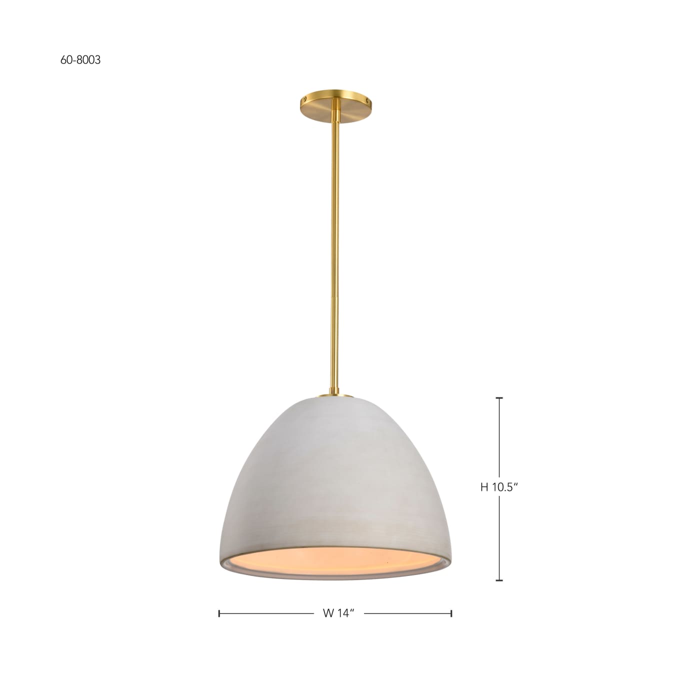 COLLINS 14" CERAMIC PENDANT - 60-8003