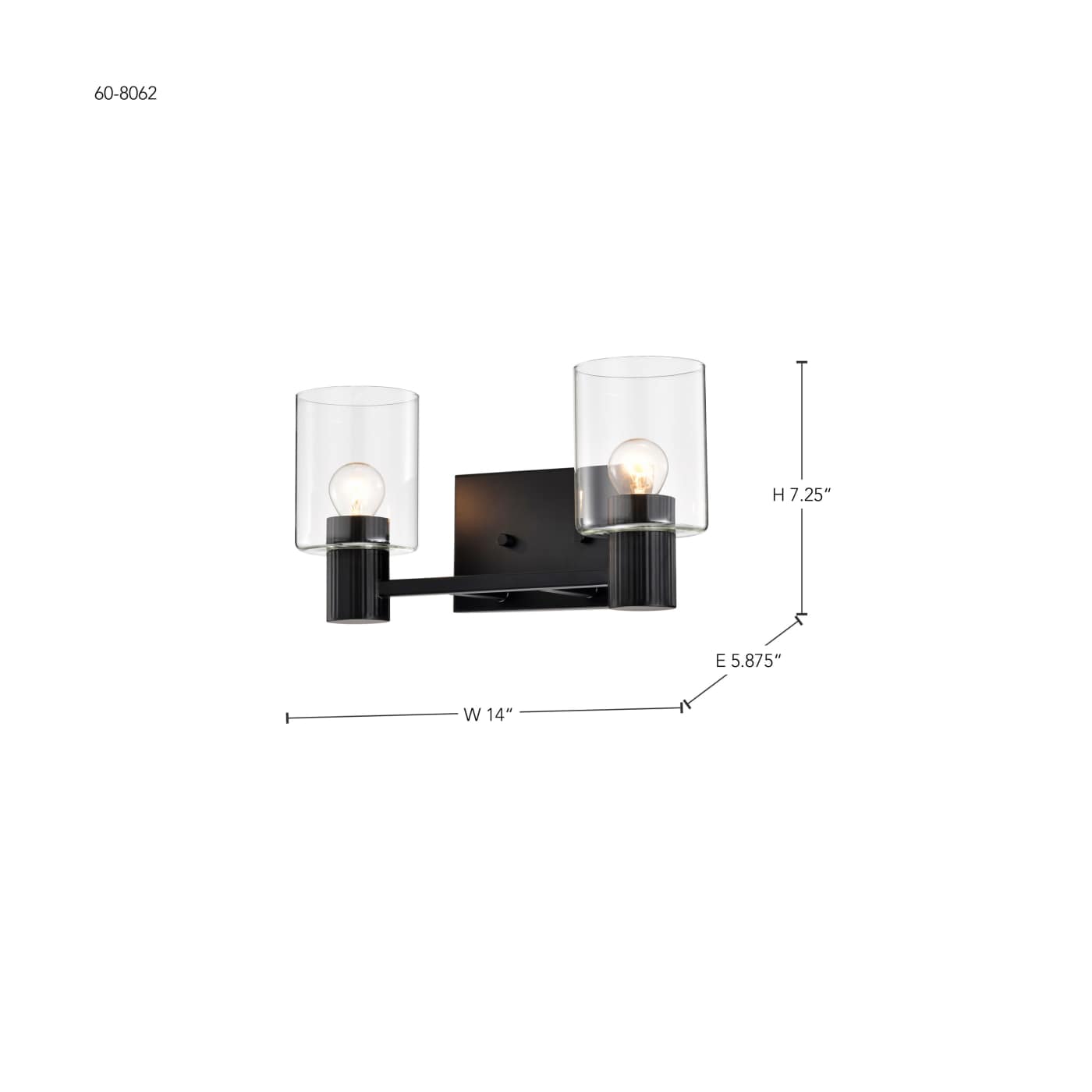 CLARKSVILLE 2 LIGHT VANITY - 60-8062