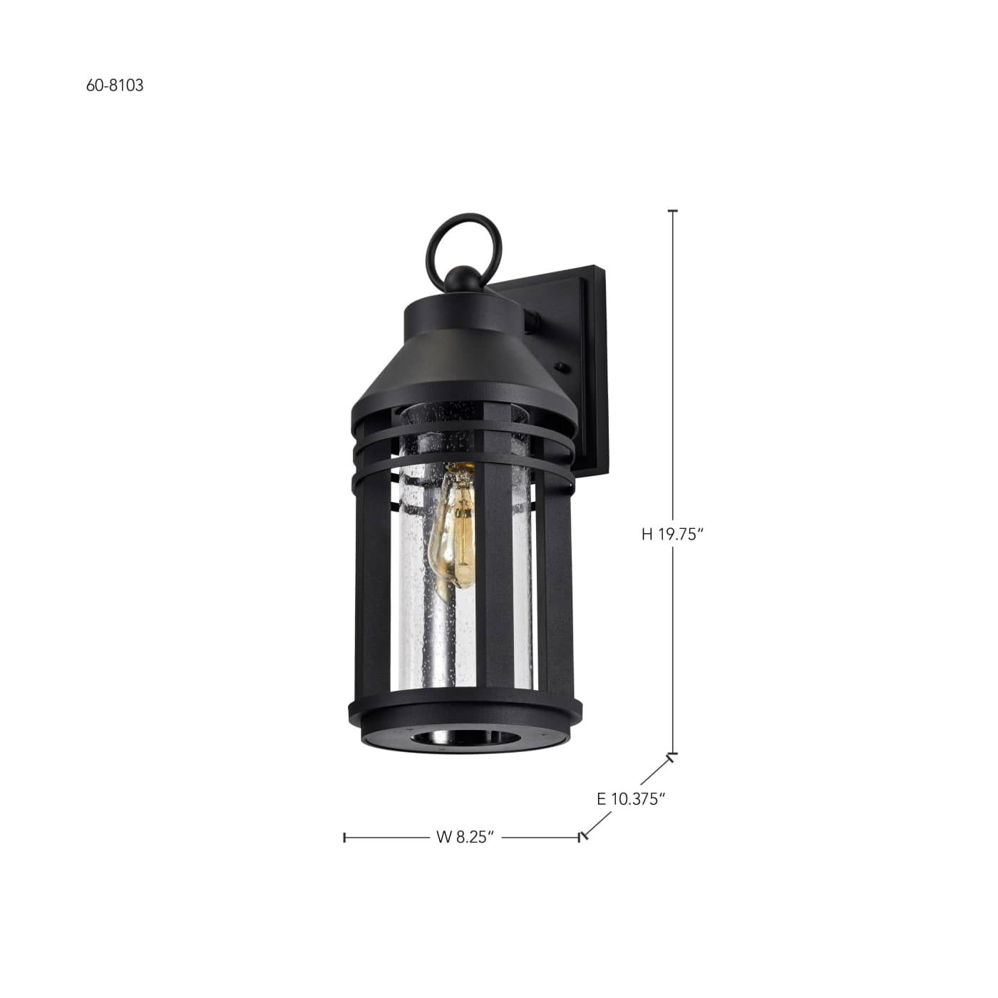 WILTON 1 LIGHT LG WALL LANTERN - 60-8103