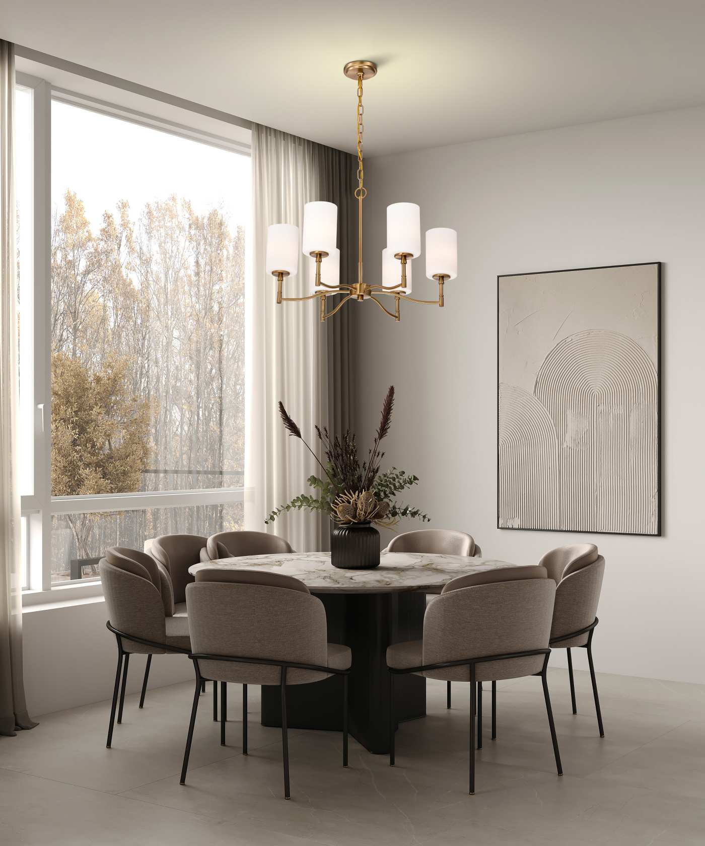 LIAM 6 LIGHT CHANDELIER - 60-8206