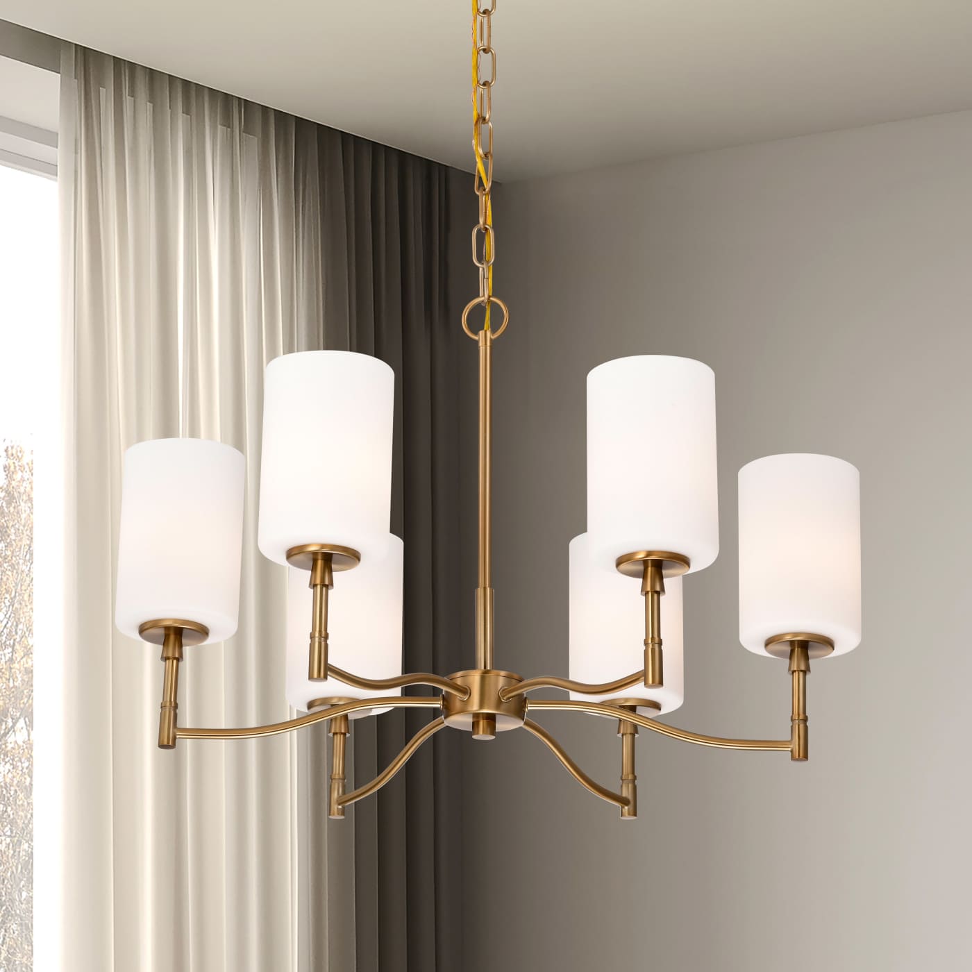 LIAM 6 LIGHT CHANDELIER - 60-8206