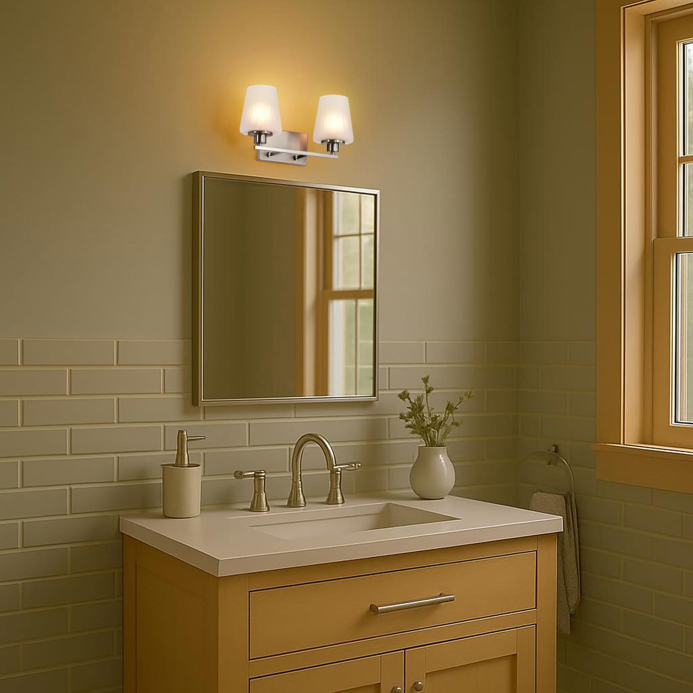 LUNE 2 LIGHT VANITY - 60-8222