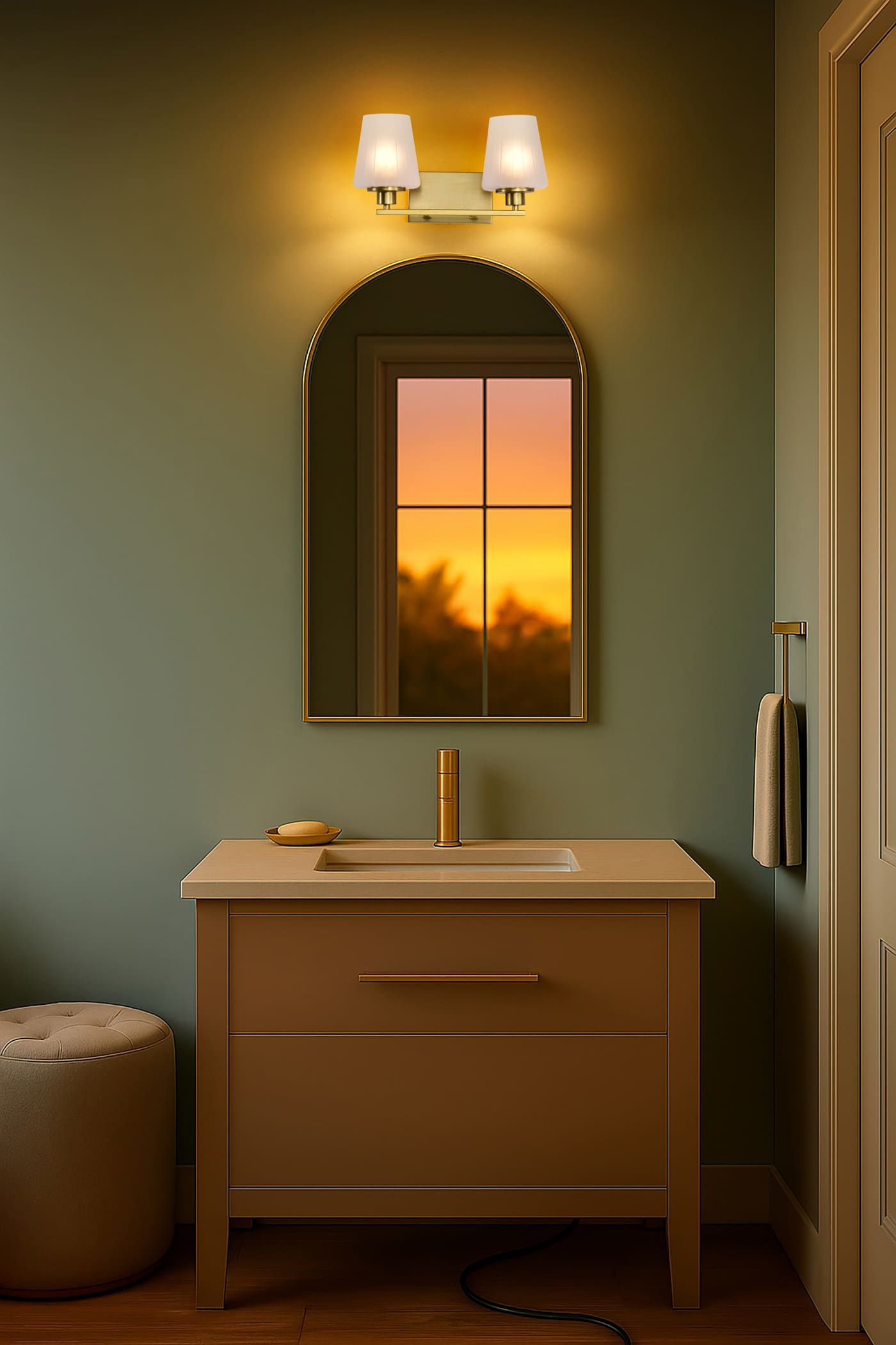 LUNE 2 LIGHT VANITY - 60-8232