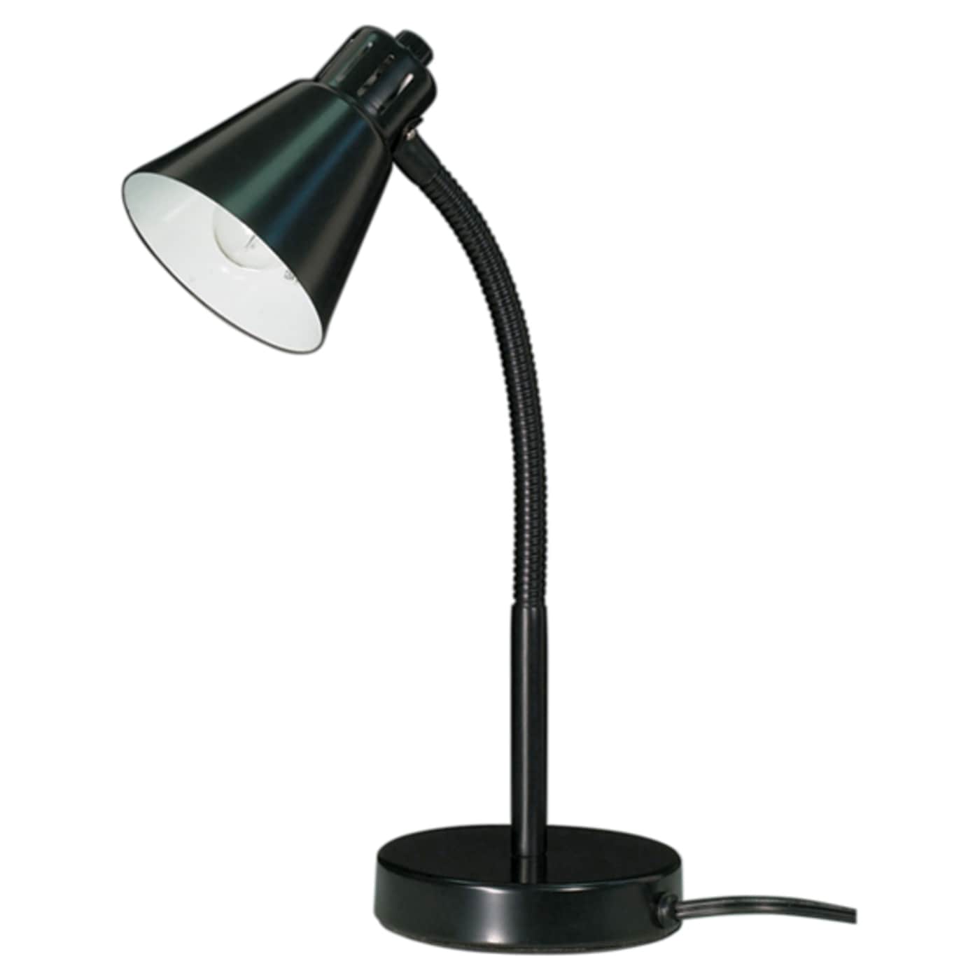 SMALL GOOSE NECK DESK LAMP BLK - 60-844