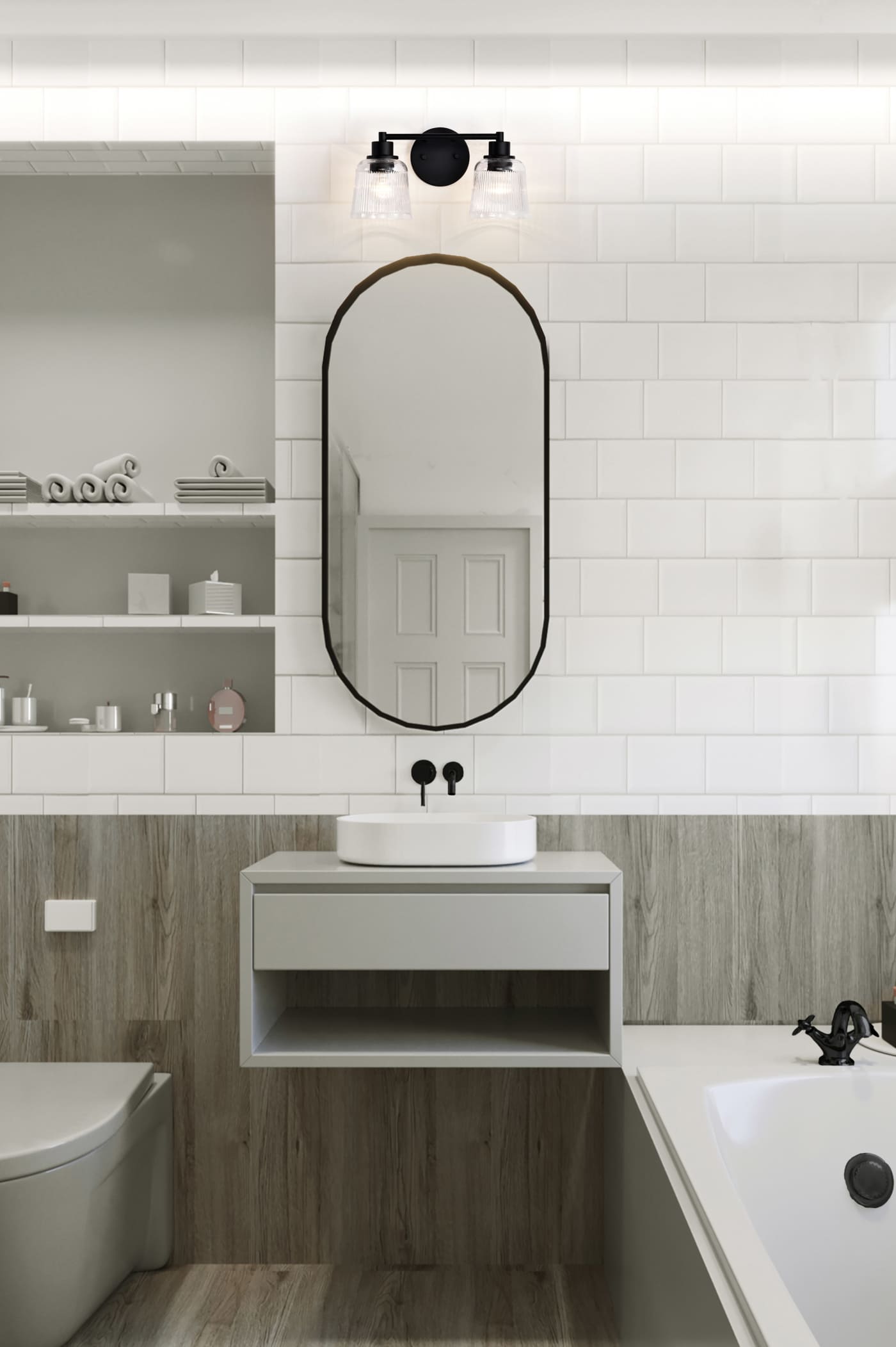 GRAYSON 2 LIGHT VANITY - 60-8602