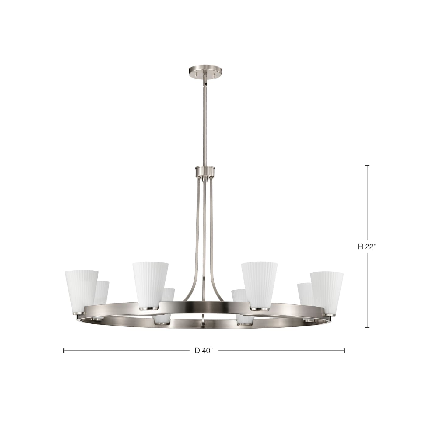 ROYALE 8 LIGHT CHANDELIER - 60-8739