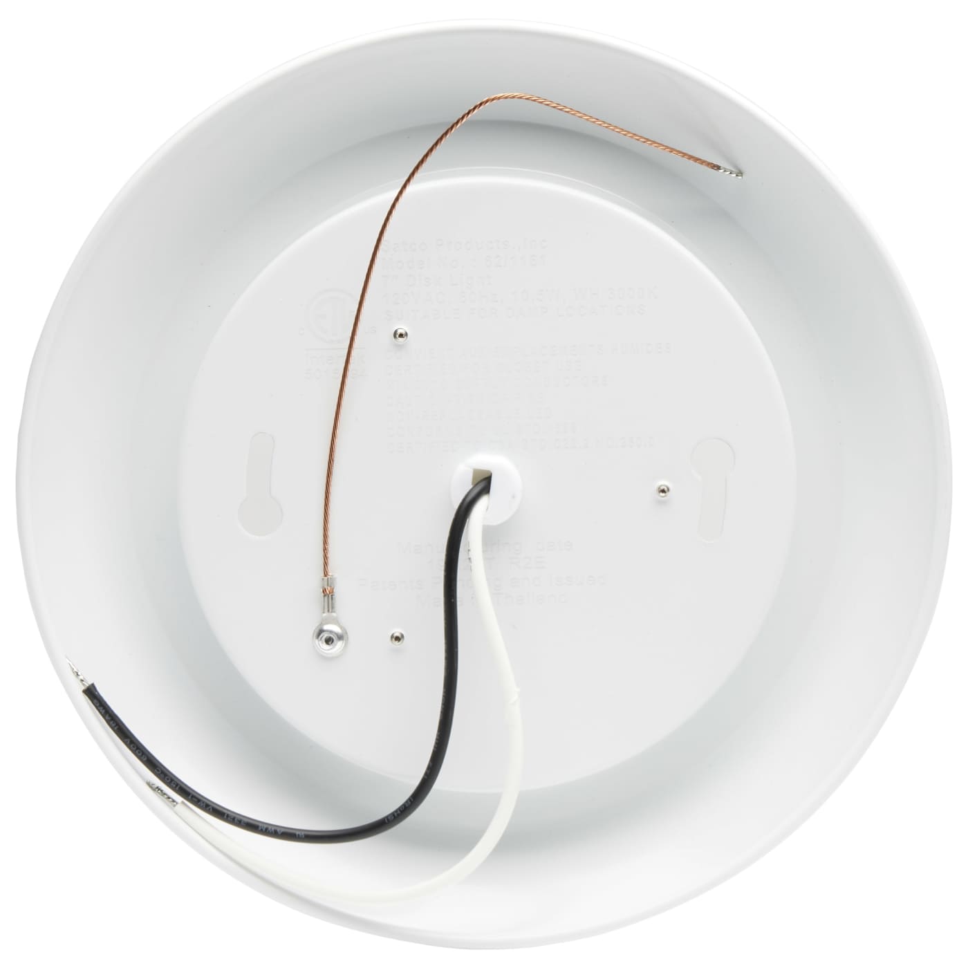 7" LED DISK LIGHT WHITE FINISH - 62-1161