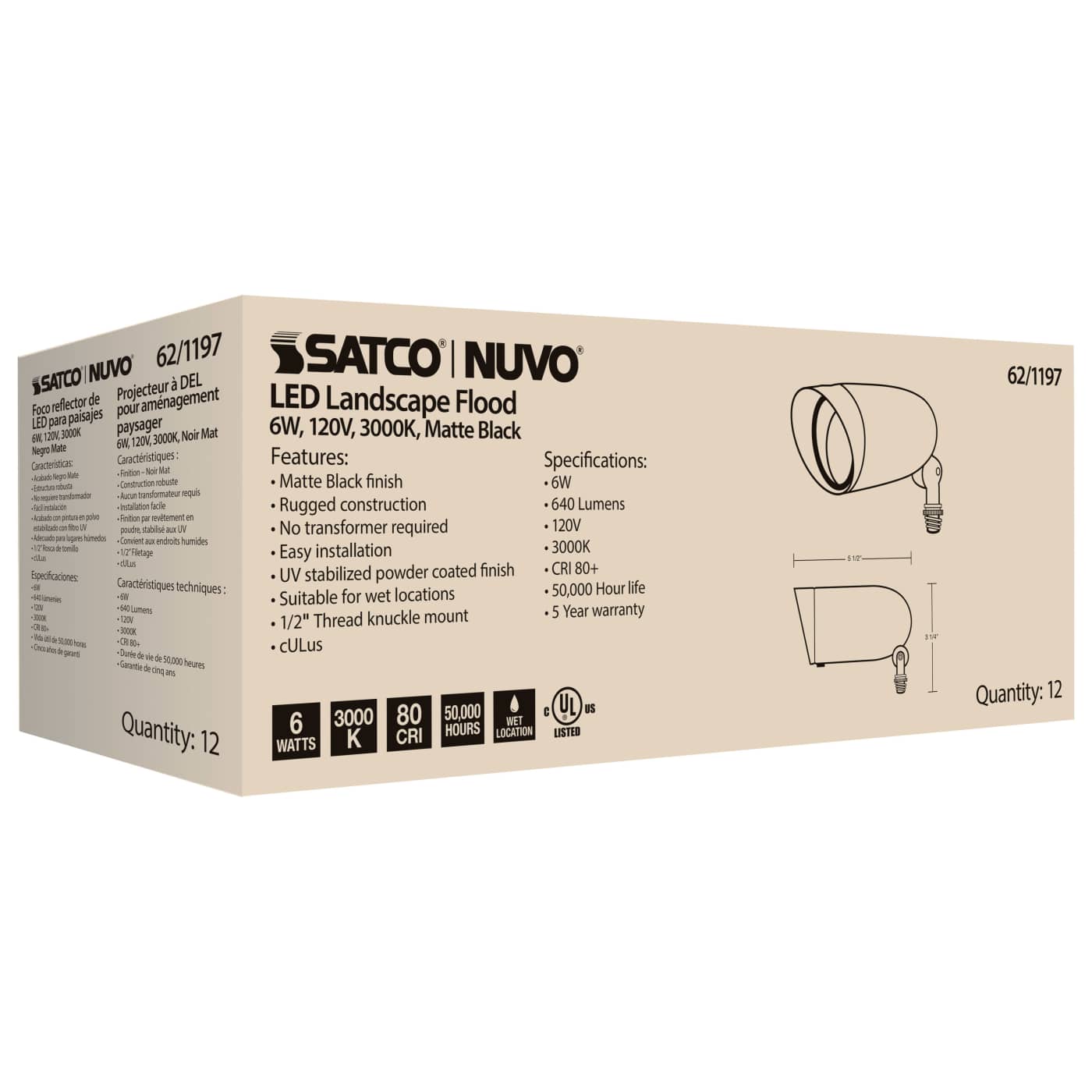 LED 6W LANDSCAPE FLOOD - 62-1197